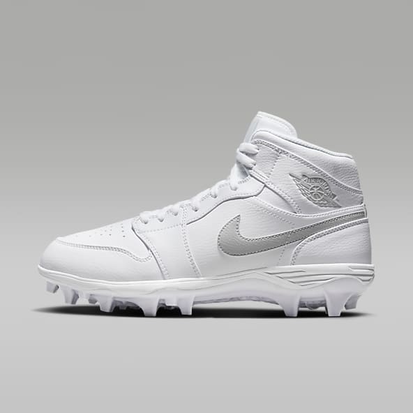 All white jordan football cleats discount